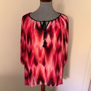 BRAND NEW Coral & Brown Blouse